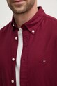 Košeľa Tommy Hilfiger MW0MW36824 burgundské AW24