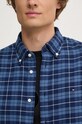 Tommy Hilfiger camasa din bumbac MW0MW37207 bleumarin AW24