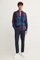 Tommy Hilfiger koszula bawełniana MW0MW37351 bordowy AW24