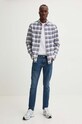 Бавовняна сорочка Tommy Jeans DM0DM19648 білий AW24