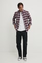 Tommy Jeans koszula bawełniana DM0DM19648 bordowy AW24