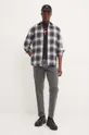 Tommy Jeans camicia in cotone DM0DM19651 grigio AW24