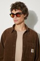 Carhartt WIP corduroy shirt Longsleeve Flint Shirt I029442.2Y02 brown