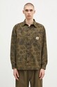 Carhartt WIP camicia in cotone Longsleeve Duck Shirt rilassato verde I033769.2MQGD