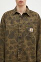 Carhartt WIP camicia in cotone Longsleeve Duck Shirt verde I033769.2MQGD