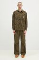 Carhartt WIP cotton shirt Longsleeve Duck Shirt I033769.2MQGD green