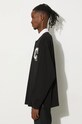 Carhartt WIP longsleeve din bumbac Longsleeve Brown Ducks Rugby Shirt I033832.0D2XX negru AW24