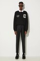 Carhartt WIP longsleeve din bumbac Longsleeve Brown Ducks Rugby Shirt I033832.0D2XX negru