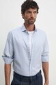 Бавовняна сорочка Hackett London HM3010115 блакитний