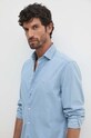 Bavlněná košile Hackett London HM309966 modrá
