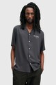 AllSaints camasa UNDERGROUND scurt bleumarin M158SB
