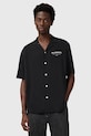 AllSaints camasa UNDERGROUND scurt negru M158SB