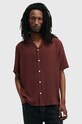 AllSaints koszula VENICE casual bordowy M159SB
