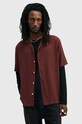 AllSaints koszula VENICE bordowy M159SB