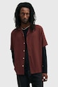 Πουκάμισο AllSaints VENICE μπορντό M159SB