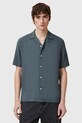 Košile AllSaints VENICE M159SB modrá