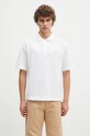 Βαμβακερό μπλουζάκι πόλο Barbour Dunand OS Polo Shirt κανονικό λευκό MML1426