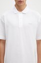 Βαμβακερό μπλουζάκι πόλο Barbour Dunand OS Polo Shirt λευκό MML1426