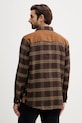 Oblečenie Bavlnená košeľa Barbour Wolfwood OS Checked Shirt MSH5508 hnedá