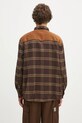Одежда Хлопковая рубашка Barbour Wolfwood OS Checked Shirt MSH5508 коричневый