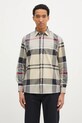 Хлопковая рубашка Barbour Renford OS Tartan Shirt узор бежевый MSH5514