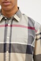 Хлопковая рубашка Barbour Renford OS Tartan Shirt бежевый MSH5514