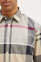 Barbour camicia in cotone Renford OS Tartan Shirt beige MSH5514