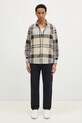 Barbour camicia in cotone Renford OS Tartan Shirt MSH5514 beige