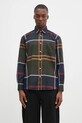 Хлопковая рубашка Barbour Renford OS Tartan Shirt узор зелёный MSH5514