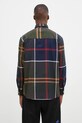 Одежда Хлопковая рубашка Barbour Renford OS Tartan Shirt MSH5514 зелёный