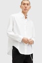 Odzież AllSaints koszula bawełniana SUTTA LS SHIRT M097SB biały