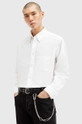 Βαμβακερό πουκάμισο AllSaints SUTTA LS SHIRT M097SB λευκό