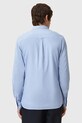 Хлопковая рубашка AllSaints HAWTHORNE LS SHIRT M150SB голубой