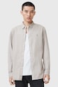 Бавовняна сорочка AllSaints HAWTHORNE LS SHIRT сірий M150SB