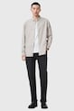 Бавовняна сорочка AllSaints HAWTHORNE LS SHIRT M150SB сірий