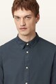 Βαμβακερό πουκάμισο AllSaints HAWTHORNE LS SHIRT M150SB μπλε AW25