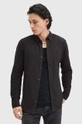 Ρούχα Βαμβακερό πουκάμισο AllSaints LOVELL LS SHIRT M152SB μαύρο