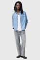 Бавовняна сорочка AllSaints SPOTTER LS SHIRT M154SB блакитний
