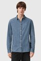 AllSaints koszula jeansowa GLEASON LS SHIRT wzorzyste niebieski M165SB