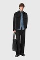 AllSaints koszula jeansowa GLEASON LS SHIRT M165SB niebieski