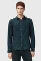 Τζιν πουκάμισο AllSaints GLEASON LS SHIRT κανονικό σκούρο μπλε M165SB