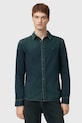AllSaints koszula jeansowa GLEASON LS SHIRT wzorzyste granatowy M165SB