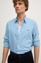 Хлопковая рубашка Lacoste голубой CH2573.