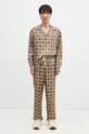 Hodvábna košeľa Drôle de Monsieur La Chemise Renzo E.SH187.SE006.BG béžová