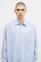 Бавовняна сорочка Our Legacy Borrowed Shirt блакитний M4242BBD