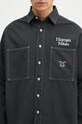 Bavlněná košile Human Made Stitch Work Shirt černá HM28SH017