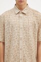 PLEASURES camicia Lacy Button Down beige P24F050