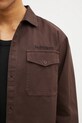 Хлопковая рубашка No Problemo Mini Problemo Longsleeve Work Shirt коричневый NP40115.02