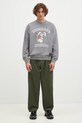 Бавовняна кофта NEIGHBORHOOD Pigment Dyed Sweat Shirt Longsleeve 242UNNH.CSM01 сірий