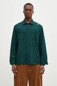 Μάλλινο πουκάμισο Undercover Shirt χαλαρό πράσινο UC2D4405.1